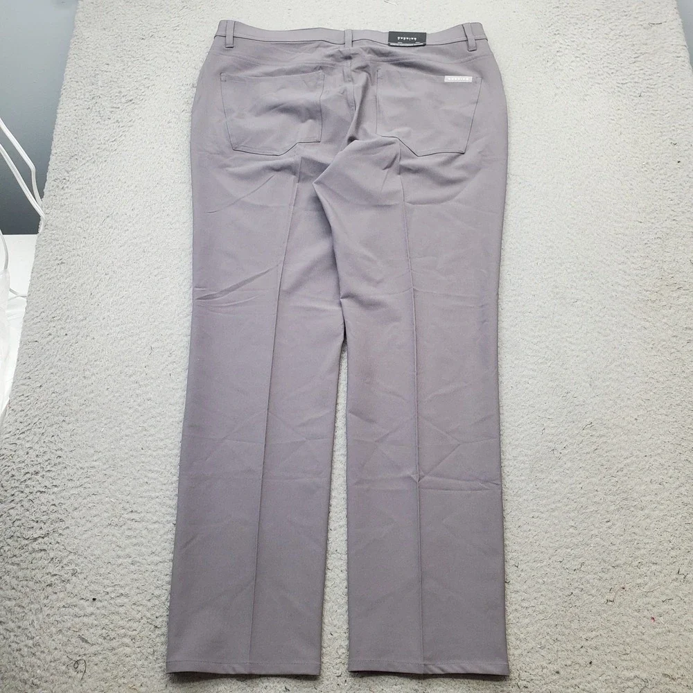 Dunning Golf Chino Pants Mens 32/30 Gray Performance Stretch Quick Dry D7S21P068